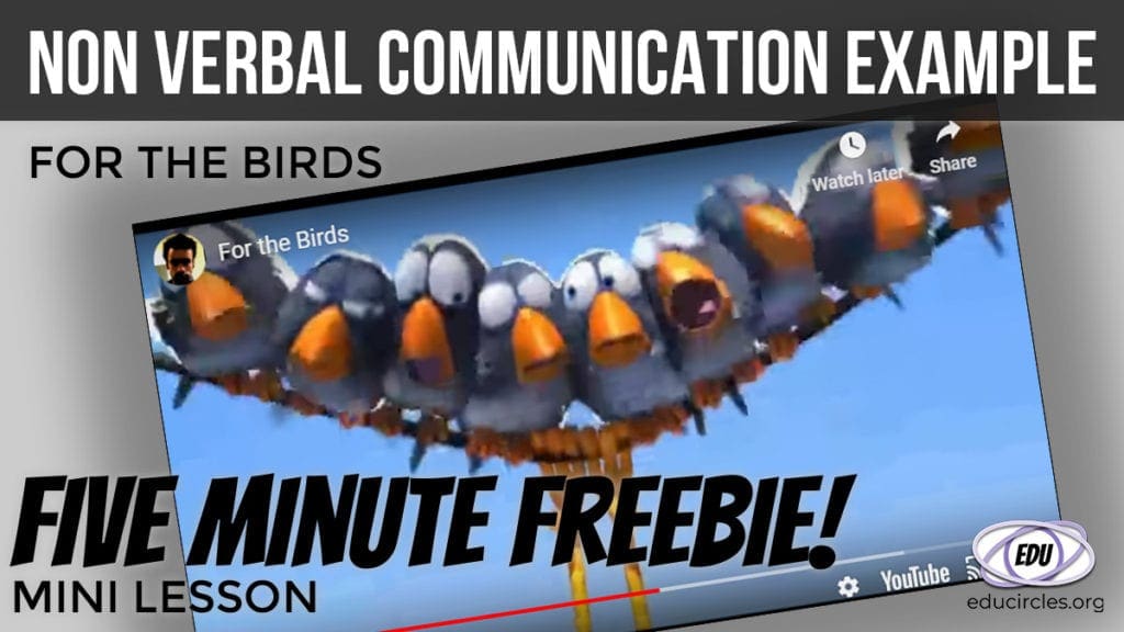 Non Verbal Communication Example: For the birds - Five Minute Freebie Mini Lesson
