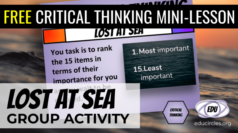 LOST AT SEA activity (FREE Critical Thinking Lesson Plans)
