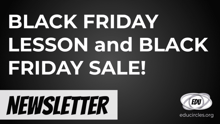 Black Friday Lesson and Black Friday Sale!