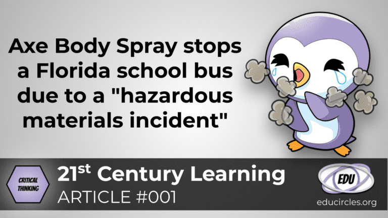 Axe Body Spray has a Florida school bus stopped (FREE Critical Thinking mini-lesson slideshow)