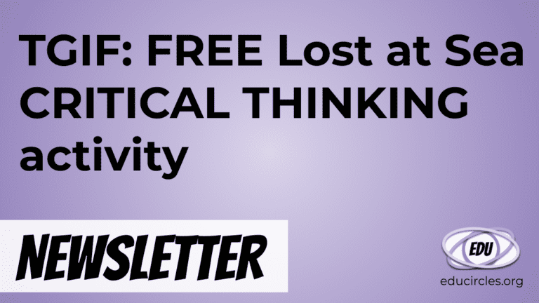 TGIF: FREE Lost at Sea CRITICAL THINKING activity