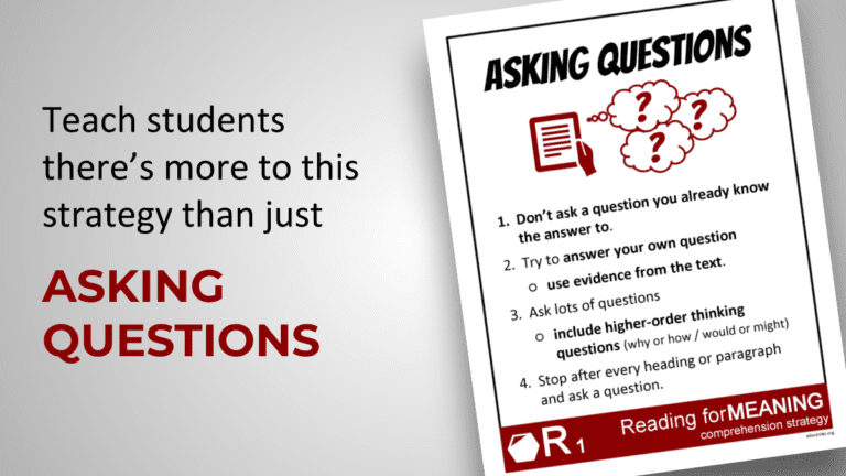 Asking Questions Reading Comprehension Strategies