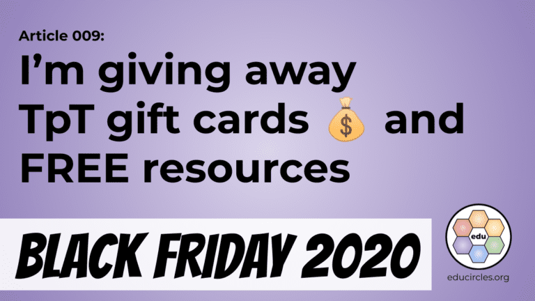 I’m giving away TpT gift cards and FREE resources this Black Friday