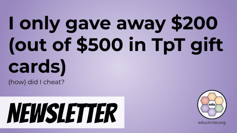 I only gave away $200 (out of $500 in TpT gift cards) Did I cheat?