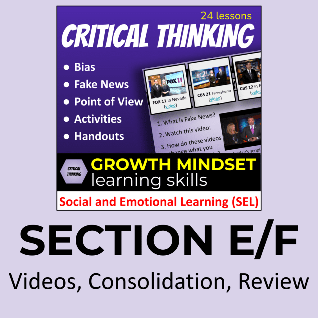 critical thinking activities for middle school pdf