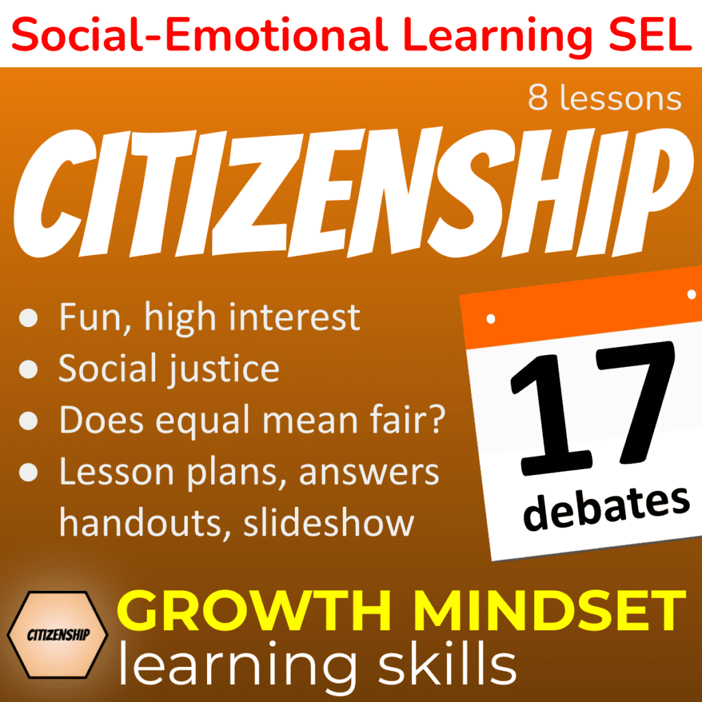 Citizenship Growth Mindset 21st Century Skills - Social Emotional Learning SEL product cover