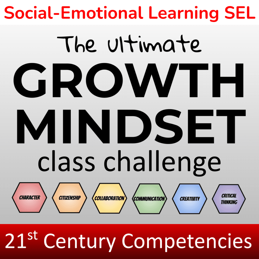 The ultimate growth mindset 21st Century Learning Skills Class Challenge - Social and Emotional Learning (SEL) Cover
