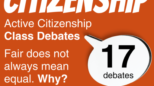 Social Emotional Learning SEL: Citizenship - 8 lessons - Active Citizenship, Class Debates, Fair does not always mean equal. Why? 17 debates - Growth Mindset 6Cs Learning Skills - Product Cover